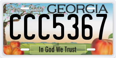 GA license plate CCC5367