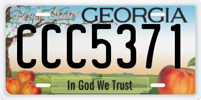 GA license plate CCC5371