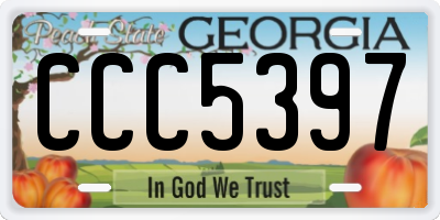 GA license plate CCC5397