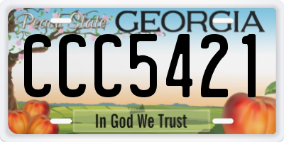 GA license plate CCC5421