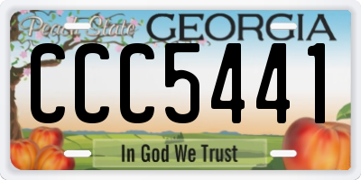 GA license plate CCC5441