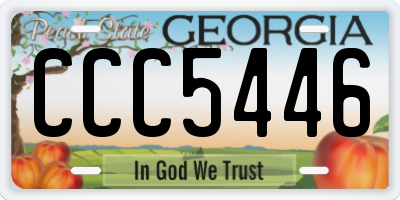 GA license plate CCC5446