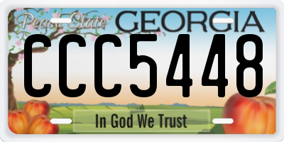 GA license plate CCC5448