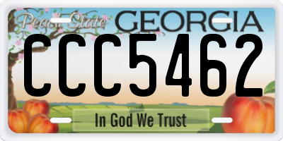 GA license plate CCC5462