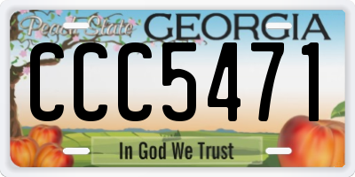 GA license plate CCC5471