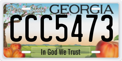 GA license plate CCC5473