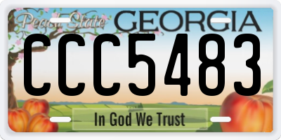 GA license plate CCC5483