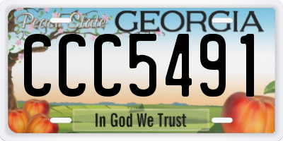 GA license plate CCC5491