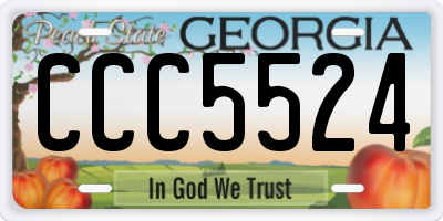 GA license plate CCC5524