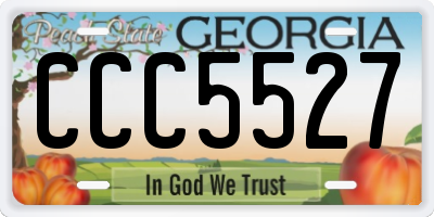 GA license plate CCC5527