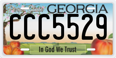 GA license plate CCC5529