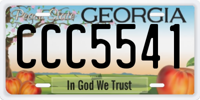 GA license plate CCC5541