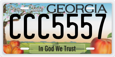 GA license plate CCC5557