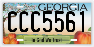 GA license plate CCC5561