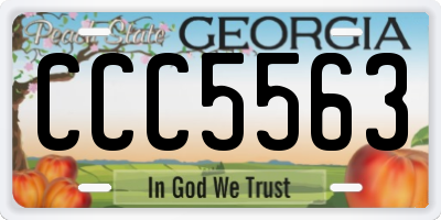 GA license plate CCC5563