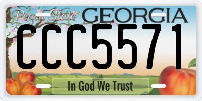 GA license plate CCC5571