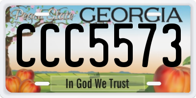 GA license plate CCC5573