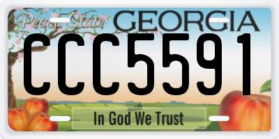 GA license plate CCC5591