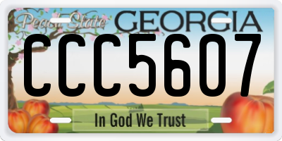 GA license plate CCC5607