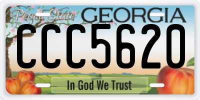 GA license plate CCC5620
