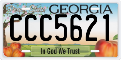 GA license plate CCC5621