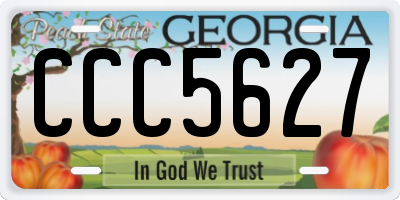 GA license plate CCC5627