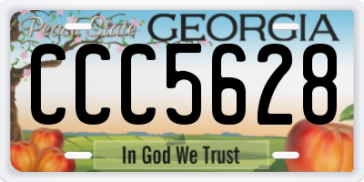 GA license plate CCC5628