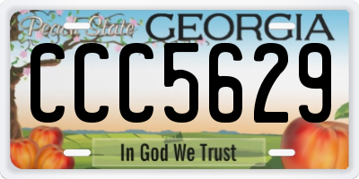 GA license plate CCC5629
