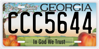 GA license plate CCC5644