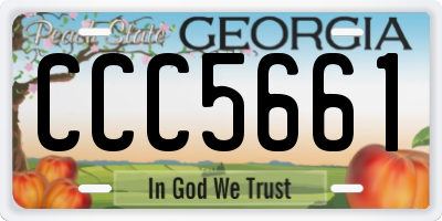 GA license plate CCC5661