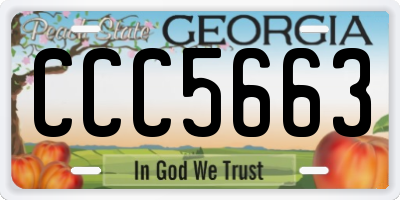 GA license plate CCC5663