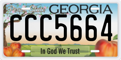 GA license plate CCC5664