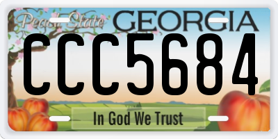 GA license plate CCC5684