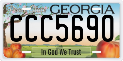 GA license plate CCC5690
