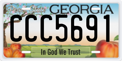 GA license plate CCC5691