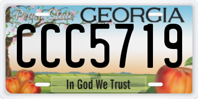 GA license plate CCC5719
