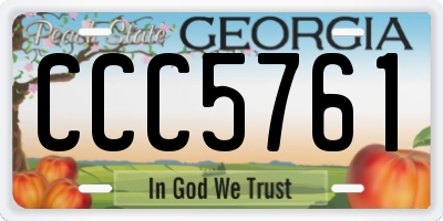 GA license plate CCC5761