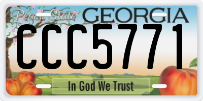 GA license plate CCC5771