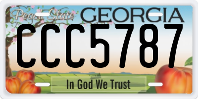 GA license plate CCC5787