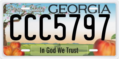 GA license plate CCC5797