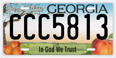 GA license plate CCC5813