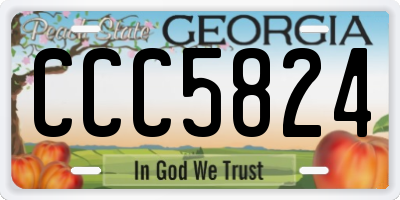 GA license plate CCC5824