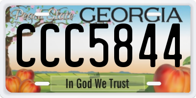 GA license plate CCC5844
