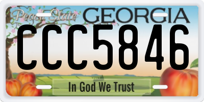 GA license plate CCC5846