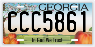 GA license plate CCC5861