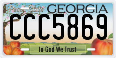 GA license plate CCC5869