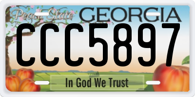 GA license plate CCC5897