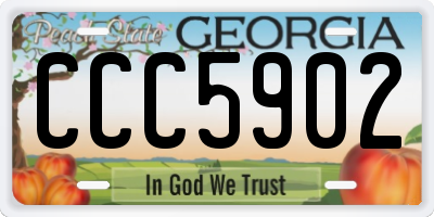 GA license plate CCC5902