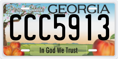 GA license plate CCC5913