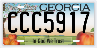 GA license plate CCC5917